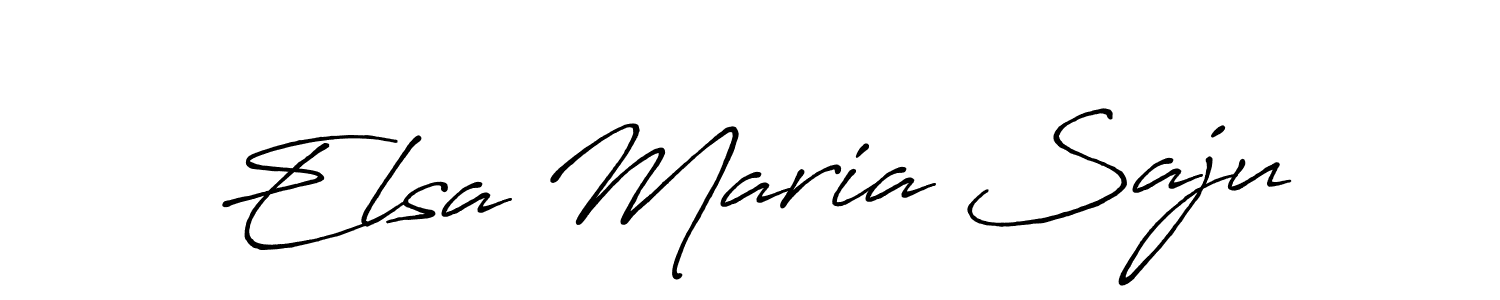 Design your own signature with our free online signature maker. With this signature software, you can create a handwritten (Antro_Vectra_Bolder) signature for name Elsa Maria Saju. Elsa Maria Saju signature style 7 images and pictures png