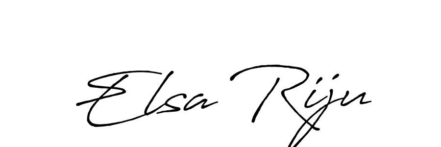 Design your own signature with our free online signature maker. With this signature software, you can create a handwritten (Antro_Vectra_Bolder) signature for name Elsa Riju. Elsa Riju signature style 7 images and pictures png