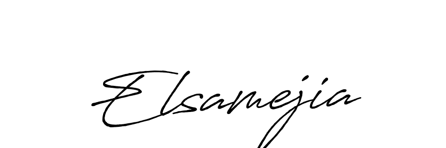 if you are searching for the best signature style for your name Elsamejia. so please give up your signature search. here we have designed multiple signature styles  using Antro_Vectra_Bolder. Elsamejia signature style 7 images and pictures png