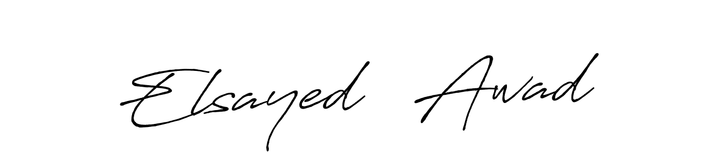 The best way (Antro_Vectra_Bolder) to make a short signature is to pick only two or three words in your name. The name Elsayed   Awad include a total of six letters. For converting this name. Elsayed   Awad signature style 7 images and pictures png