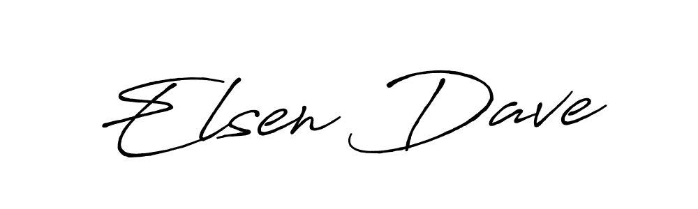 Use a signature maker to create a handwritten signature online. With this signature software, you can design (Antro_Vectra_Bolder) your own signature for name Elsen Dave. Elsen Dave signature style 7 images and pictures png