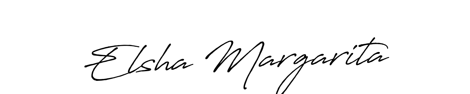 Use a signature maker to create a handwritten signature online. With this signature software, you can design (Antro_Vectra_Bolder) your own signature for name Elsha Margarita. Elsha Margarita signature style 7 images and pictures png