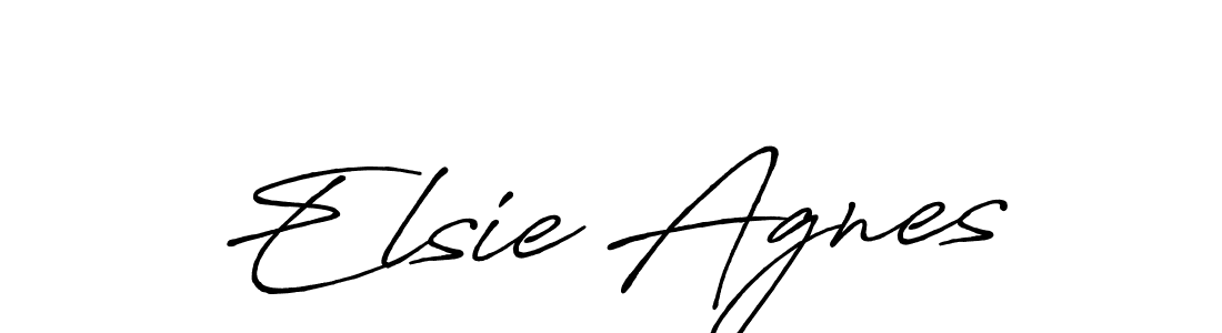 Elsie Agnes stylish signature style. Best Handwritten Sign (Antro_Vectra_Bolder) for my name. Handwritten Signature Collection Ideas for my name Elsie Agnes. Elsie Agnes signature style 7 images and pictures png