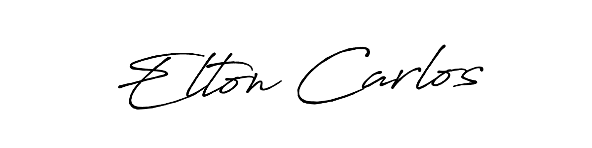 Also You can easily find your signature by using the search form. We will create Elton Carlos name handwritten signature images for you free of cost using Antro_Vectra_Bolder sign style. Elton Carlos signature style 7 images and pictures png
