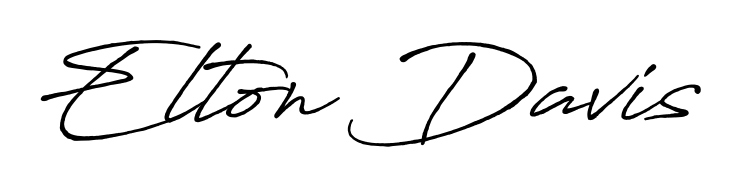 Discover the perfect balance of readability and style for Elton Davis with Antro_Vectra_Bolder font. Create your dream signature today. Elton Davis signature style 7 images and pictures png