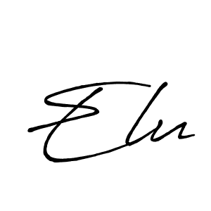 if you are searching for the best signature style for your name Elu. so please give up your signature search. here we have designed multiple signature styles  using Antro_Vectra_Bolder. Elu signature style 7 images and pictures png