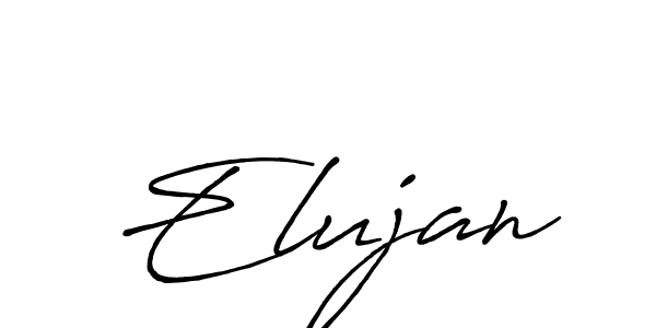 The best way (Antro_Vectra_Bolder) to make a short signature is to pick only two or three words in your name. The name Elujan include a total of six letters. For converting this name. Elujan signature style 7 images and pictures png