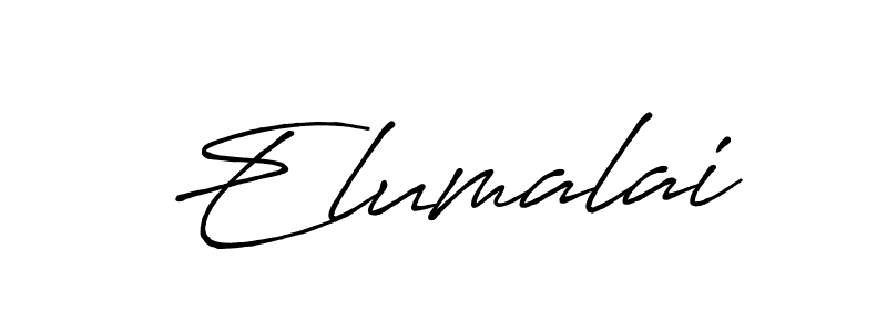 Use a signature maker to create a handwritten signature online. With this signature software, you can design (Antro_Vectra_Bolder) your own signature for name Elumalai. Elumalai signature style 7 images and pictures png