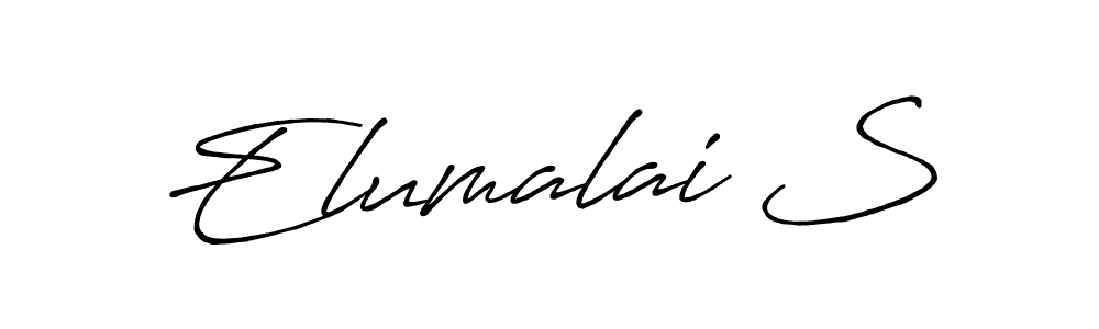 Design your own signature with our free online signature maker. With this signature software, you can create a handwritten (Antro_Vectra_Bolder) signature for name Elumalai S. Elumalai S signature style 7 images and pictures png