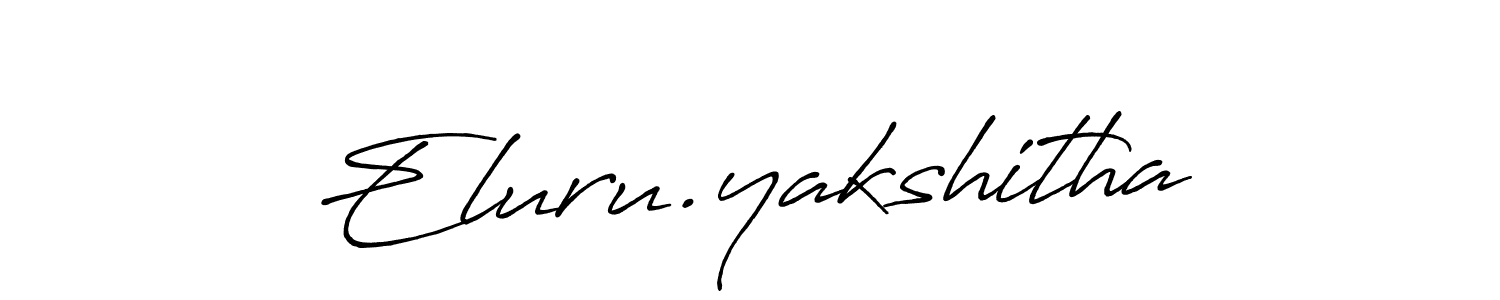 The best way (Antro_Vectra_Bolder) to make a short signature is to pick only two or three words in your name. The name Eluru.yakshitha include a total of six letters. For converting this name. Eluru.yakshitha signature style 7 images and pictures png