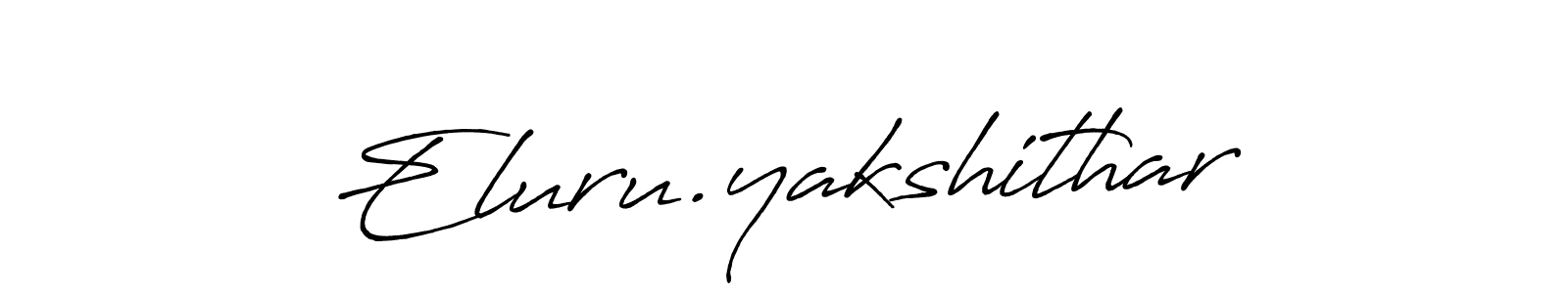 Eluru.yakshithar stylish signature style. Best Handwritten Sign (Antro_Vectra_Bolder) for my name. Handwritten Signature Collection Ideas for my name Eluru.yakshithar. Eluru.yakshithar signature style 7 images and pictures png