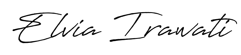 Enhance your business communications with Elvia Irawati signature in Antro_Vectra_Bolder lettering. Clean, modern, and universally compatible. Elvia Irawati signature style 7 images and pictures png