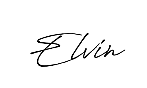 Create a beautiful signature design for name Elvin. With this signature (Antro_Vectra_Bolder) fonts, you can make a handwritten signature for free. Elvin signature style 7 images and pictures png