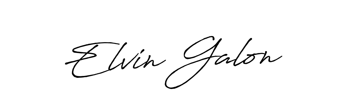 How to make Elvin Galon name signature. Use Antro_Vectra_Bolder style for creating short signs online. This is the latest handwritten sign. Elvin Galon signature style 7 images and pictures png