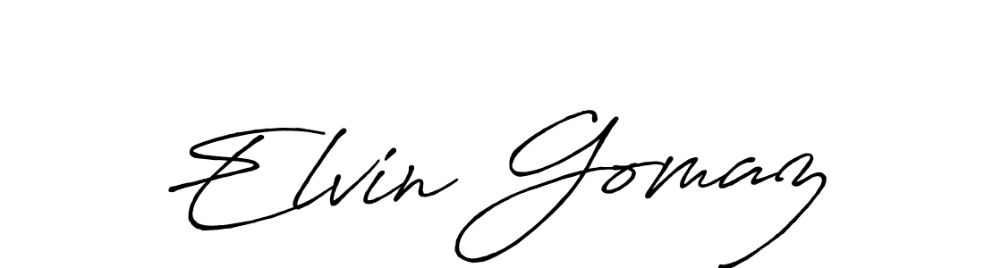 The best way (Antro_Vectra_Bolder) to make a short signature is to pick only two or three words in your name. The name Elvin Gomaz include a total of six letters. For converting this name. Elvin Gomaz signature style 7 images and pictures png