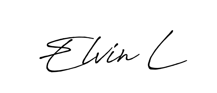 Design your own signature with our free online signature maker. With this signature software, you can create a handwritten (Antro_Vectra_Bolder) signature for name Elvin L. Elvin L signature style 7 images and pictures png