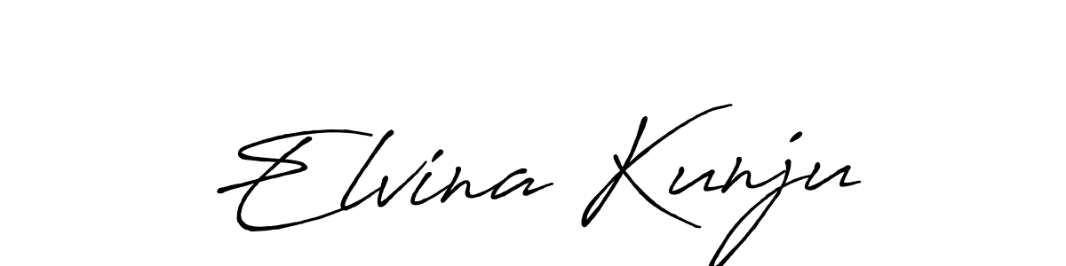 You should practise on your own different ways (Antro_Vectra_Bolder) to write your name (Elvina Kunju) in signature. don't let someone else do it for you. Elvina Kunju signature style 7 images and pictures png