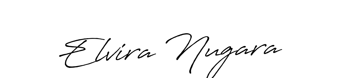 You should practise on your own different ways (Antro_Vectra_Bolder) to write your name (Elvira Nugara) in signature. don't let someone else do it for you. Elvira Nugara signature style 7 images and pictures png