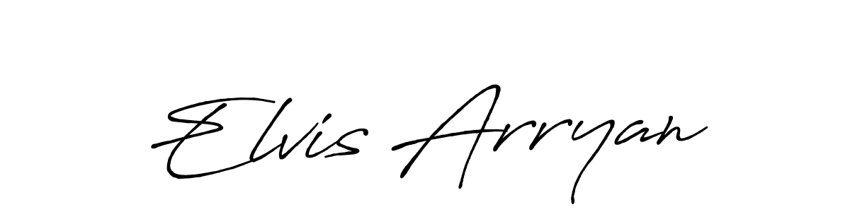 Design your own signature with our free online signature maker. With this signature software, you can create a handwritten (Antro_Vectra_Bolder) signature for name Elvis Arryan. Elvis Arryan signature style 7 images and pictures png