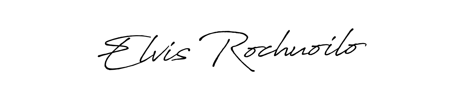 Elvis Rochuoilo stylish signature style. Best Handwritten Sign (Antro_Vectra_Bolder) for my name. Handwritten Signature Collection Ideas for my name Elvis Rochuoilo. Elvis Rochuoilo signature style 7 images and pictures png