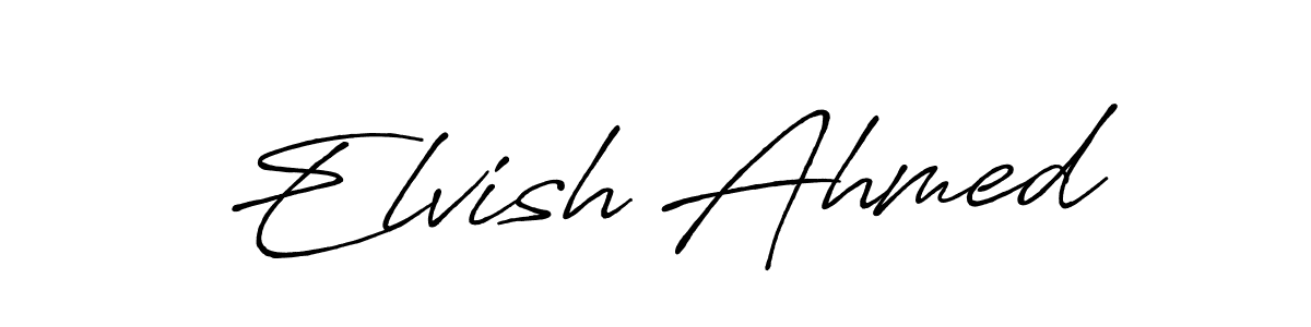 Create a beautiful signature design for name Elvish Ahmed. With this signature (Antro_Vectra_Bolder) fonts, you can make a handwritten signature for free. Elvish Ahmed signature style 7 images and pictures png