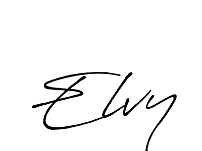 if you are searching for the best signature style for your name Elvy. so please give up your signature search. here we have designed multiple signature styles  using Antro_Vectra_Bolder. Elvy signature style 7 images and pictures png