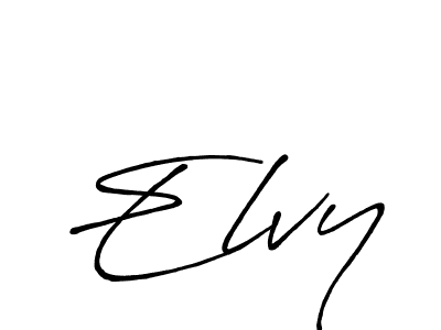 Use a signature maker to create a handwritten signature online. With this signature software, you can design (Antro_Vectra_Bolder) your own signature for name Elvy. Elvy signature style 7 images and pictures png