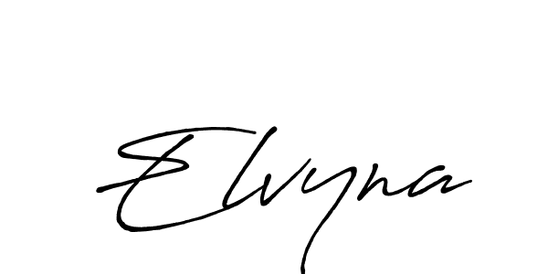 Create a beautiful signature design for name Elvyna. With this signature (Antro_Vectra_Bolder) fonts, you can make a handwritten signature for free. Elvyna signature style 7 images and pictures png