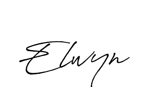 How to make Elwyn name signature. Use Antro_Vectra_Bolder style for creating short signs online. This is the latest handwritten sign. Elwyn signature style 7 images and pictures png