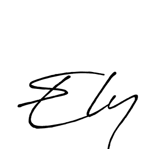 How to make Ely name signature. Use Antro_Vectra_Bolder style for creating short signs online. This is the latest handwritten sign. Ely signature style 7 images and pictures png