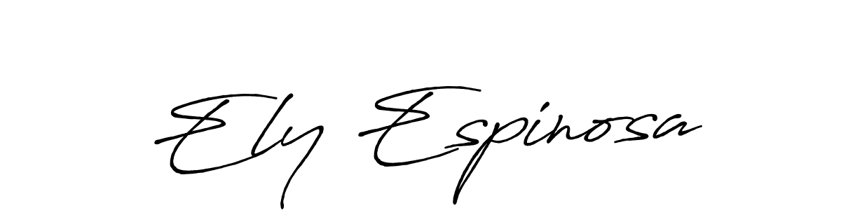 Ely Espinosa stylish signature style. Best Handwritten Sign (Antro_Vectra_Bolder) for my name. Handwritten Signature Collection Ideas for my name Ely Espinosa. Ely Espinosa signature style 7 images and pictures png