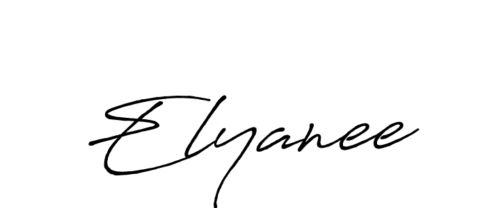 Create a beautiful signature design for name Elyanee. With this signature (Antro_Vectra_Bolder) fonts, you can make a handwritten signature for free. Elyanee signature style 7 images and pictures png