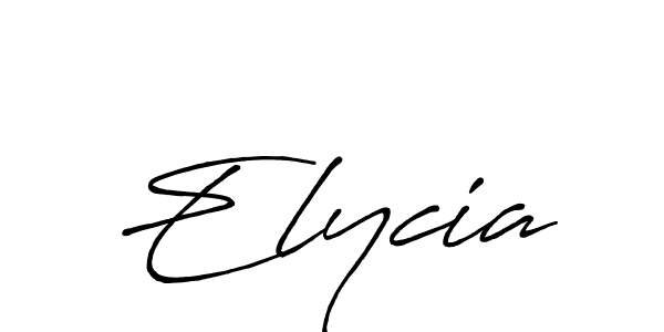 Design your own signature with our free online signature maker. With this signature software, you can create a handwritten (Antro_Vectra_Bolder) signature for name Elycia. Elycia signature style 7 images and pictures png