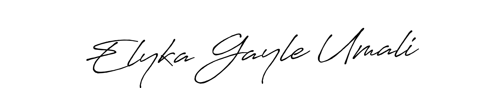 It looks lik you need a new signature style for name Elyka Gayle Umali. Design unique handwritten (Antro_Vectra_Bolder) signature with our free signature maker in just a few clicks. Elyka Gayle Umali signature style 7 images and pictures png