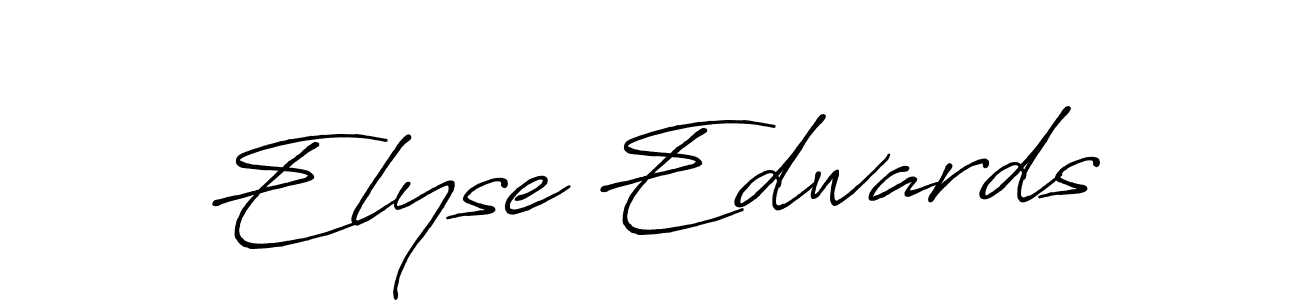 Make a beautiful signature design for name Elyse Edwards. With this signature (Antro_Vectra_Bolder) style, you can create a handwritten signature for free. Elyse Edwards signature style 7 images and pictures png