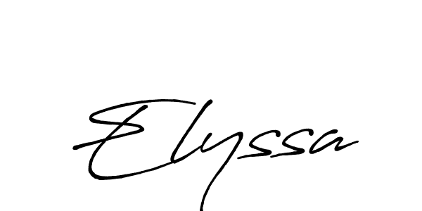 Use a signature maker to create a handwritten signature online. With this signature software, you can design (Antro_Vectra_Bolder) your own signature for name Elyssa. Elyssa signature style 7 images and pictures png