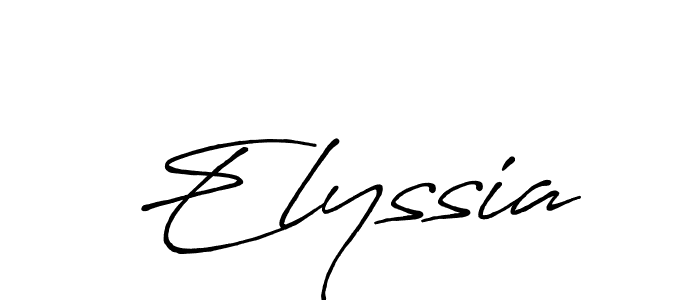 How to make Elyssia signature? Antro_Vectra_Bolder is a professional autograph style. Create handwritten signature for Elyssia name. Elyssia signature style 7 images and pictures png