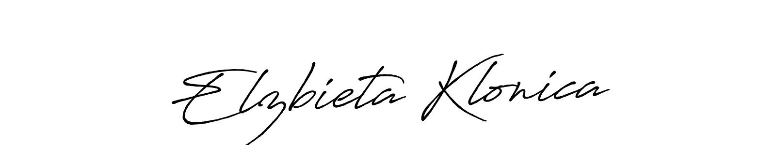 Also we have Elzbieta Klonica name is the best signature style. Create professional handwritten signature collection using Antro_Vectra_Bolder autograph style. Elzbieta Klonica signature style 7 images and pictures png