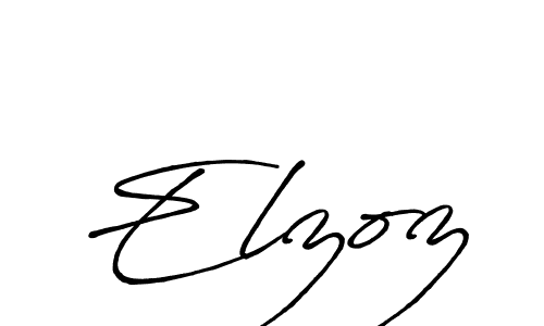 Use a signature maker to create a handwritten signature online. With this signature software, you can design (Antro_Vectra_Bolder) your own signature for name Elzoz. Elzoz signature style 7 images and pictures png