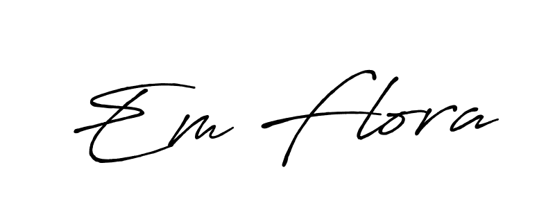 How to make Em Flora signature? Antro_Vectra_Bolder is a professional autograph style. Create handwritten signature for Em Flora name. Em Flora signature style 7 images and pictures png