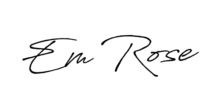 You should practise on your own different ways (Antro_Vectra_Bolder) to write your name (Em Rose) in signature. don't let someone else do it for you. Em Rose signature style 7 images and pictures png