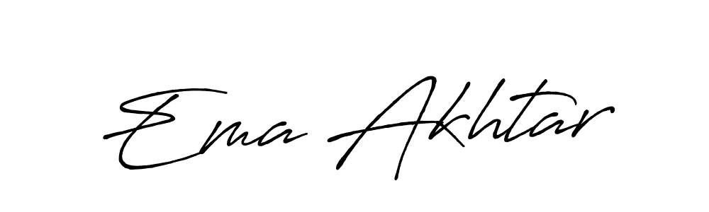 Also we have Ema Akhtar name is the best signature style. Create professional handwritten signature collection using Antro_Vectra_Bolder autograph style. Ema Akhtar signature style 7 images and pictures png