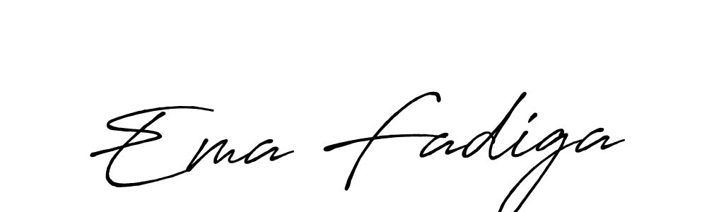 Create a beautiful signature design for name Ema Fadiga. With this signature (Antro_Vectra_Bolder) fonts, you can make a handwritten signature for free. Ema Fadiga signature style 7 images and pictures png