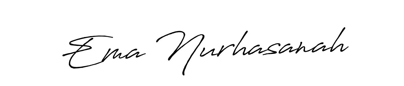 The best way (Antro_Vectra_Bolder) to make a short signature is to pick only two or three words in your name. The name Ema Nurhasanah include a total of six letters. For converting this name. Ema Nurhasanah signature style 7 images and pictures png