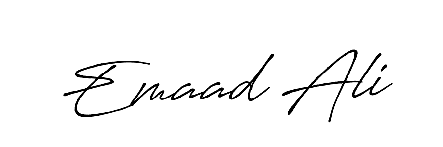 The best way (Antro_Vectra_Bolder) to make a short signature is to pick only two or three words in your name. The name Emaad Ali include a total of six letters. For converting this name. Emaad Ali signature style 7 images and pictures png