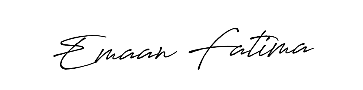 Use a signature maker to create a handwritten signature online. With this signature software, you can design (Antro_Vectra_Bolder) your own signature for name Emaan Fatima. Emaan Fatima signature style 7 images and pictures png