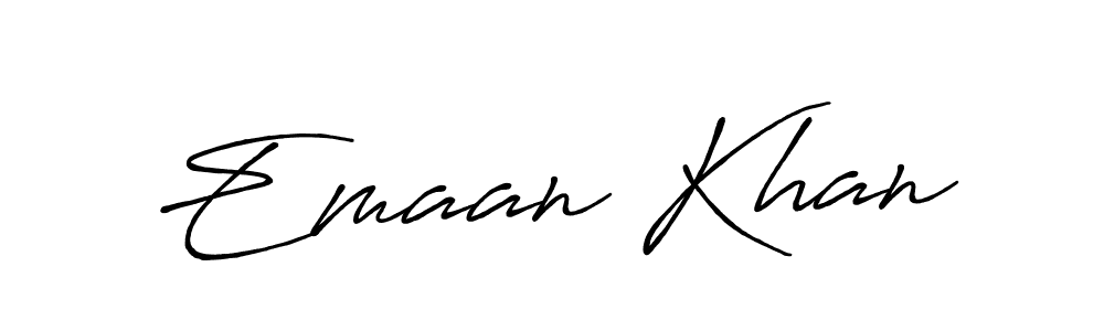 Once you've used our free online signature maker to create your best signature Antro_Vectra_Bolder style, it's time to enjoy all of the benefits that Emaan Khan name signing documents. Emaan Khan signature style 7 images and pictures png