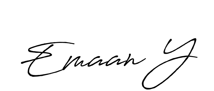 It looks lik you need a new signature style for name Emaan Y. Design unique handwritten (Antro_Vectra_Bolder) signature with our free signature maker in just a few clicks. Emaan Y signature style 7 images and pictures png