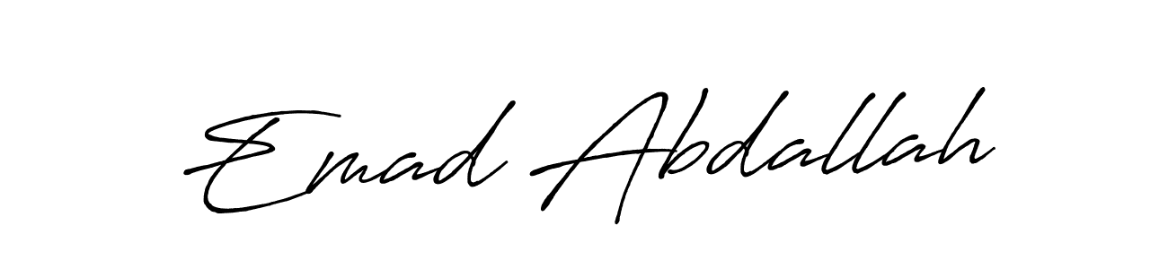 Similarly Antro_Vectra_Bolder is the best handwritten signature design. Signature creator online .You can use it as an online autograph creator for name Emad Abdallah. Emad Abdallah signature style 7 images and pictures png