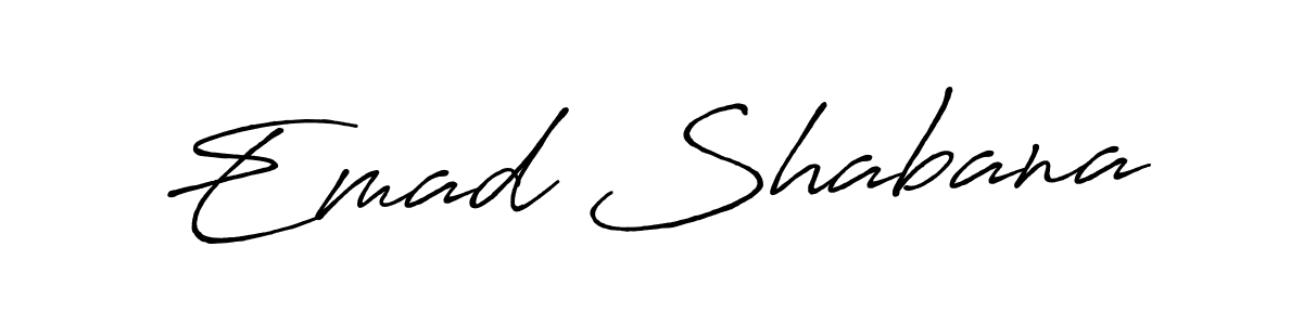 Antro_Vectra_Bolder is a professional signature style that is perfect for those who want to add a touch of class to their signature. It is also a great choice for those who want to make their signature more unique. Get Emad Shabana name to fancy signature for free. Emad Shabana signature style 7 images and pictures png